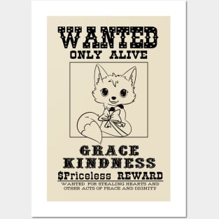 Cute Baby Fox Wanted Poster Posters and Art